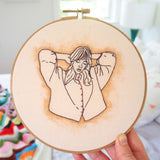 Woman with a beige glow