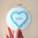 XOXO - Blue Conversation heart