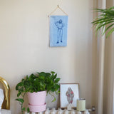 dearest-q - Denim Wall Hanging 1 - Dearest Q - Hand embroidered art