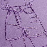 Offset Jean Shorts
