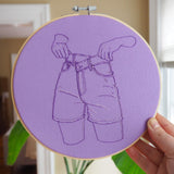 Offset Jean Shorts