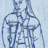 Vintage Denim - Hand Embroidered Art
