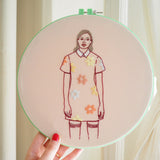 Daisy Dress - Hand embroidered art